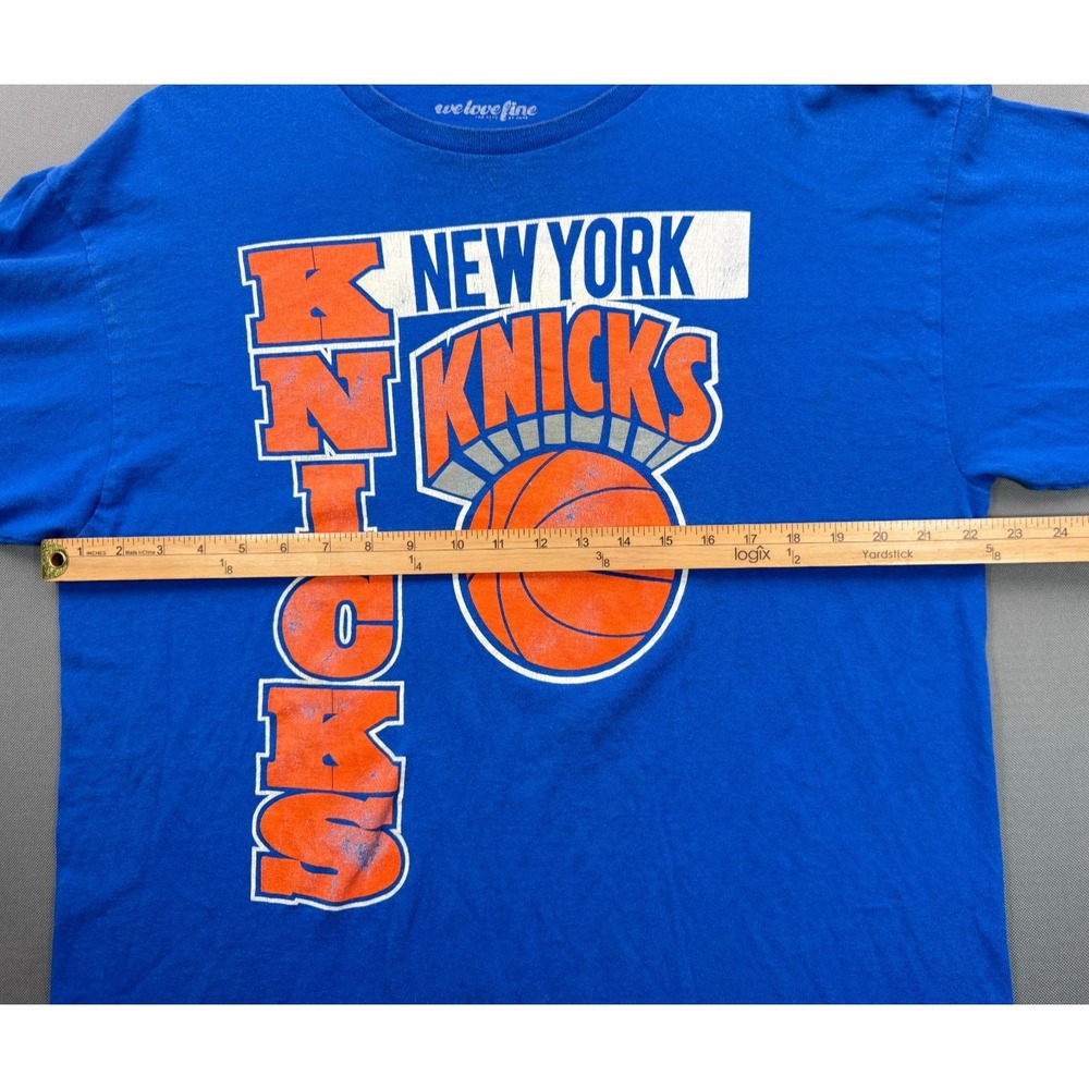 NBA New York Knicks Hardwood Classics Long Sleeve Shirt Blue | Men's XL - Picture 10 of 12